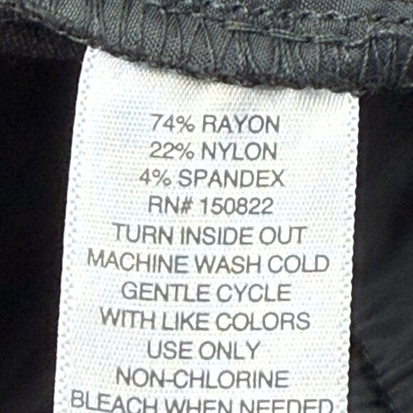 Liz Claiborne Women Amy Pull-on Straight Mid-Rise Charcoal Heather Pants 24W NWT - Picture 7 of 11